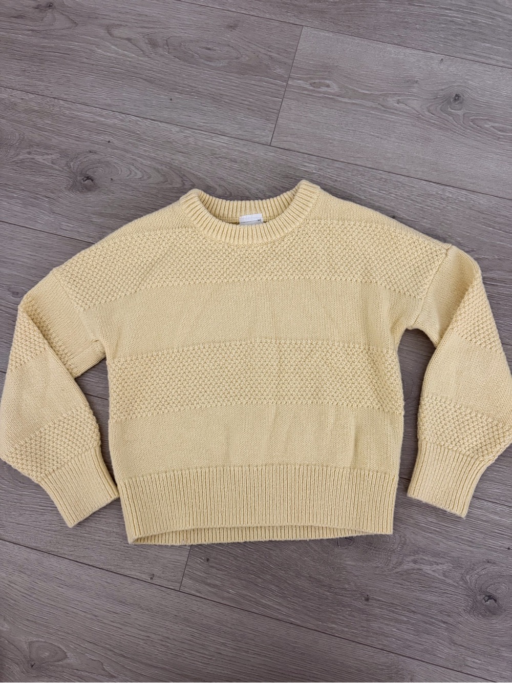 Abercrombie kids Textured Crewneck Sweater - butter yellow